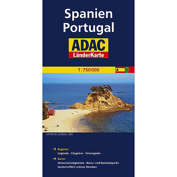 ADAC LänderKarte / ADAC Länderkarte Spanien, Portugal 1:750.000