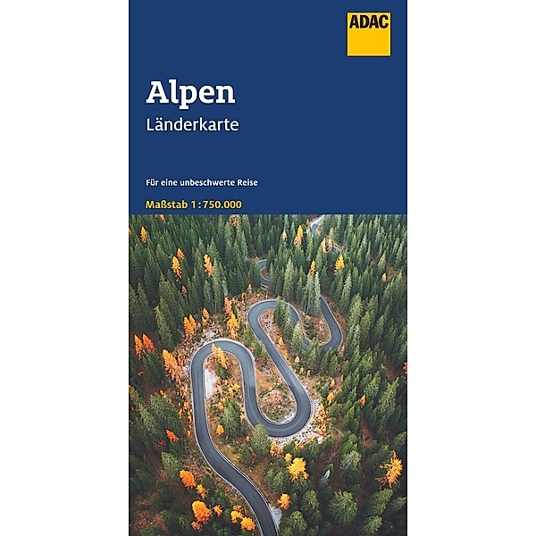ADAC Länderkarte Alpen 1:750.000