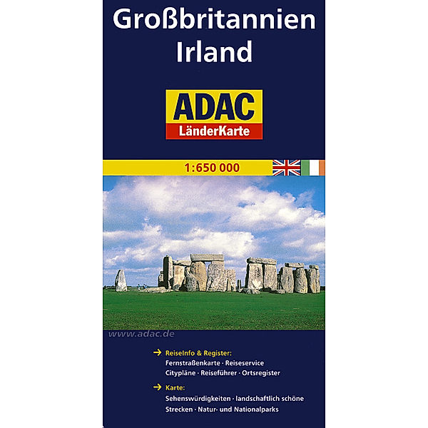 ADAC Länderkarte Großbritannien, Irland 1:650.000