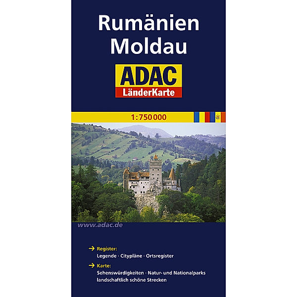 ADAC Länderkarte Rumänien, Moldau 1:750.000