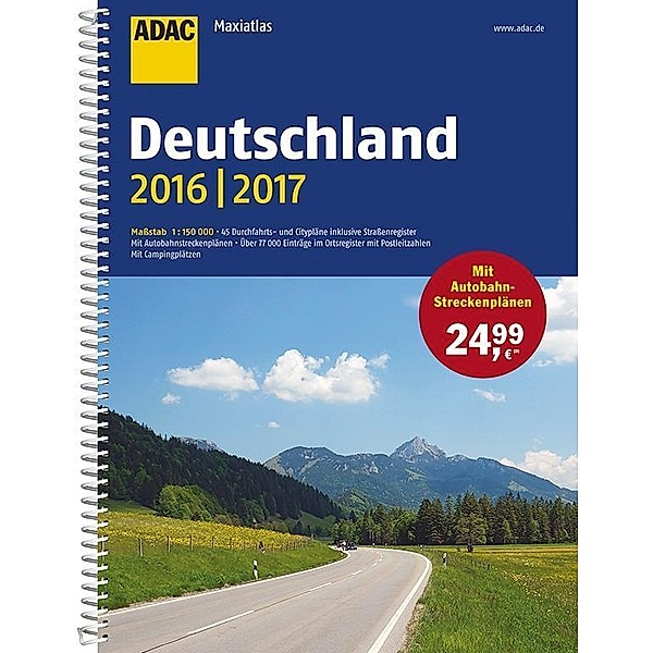 ADAC MaxiAtlas Deutschland 2016/2017 1:150 000