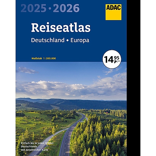 ADAC Reiseatlas 2025/2026 Deutschland 1:200.000, Europa 1:4,5 Mio.