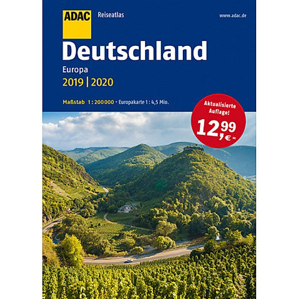 ADAC Reiseatlas Deutschland, Europa 2019/2020 1:200 000