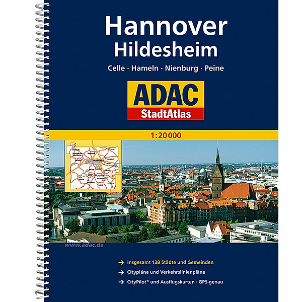 ADAC StadtAtlas / ADAC Stadtatlas Hannover, Hildesheim 1:20.000