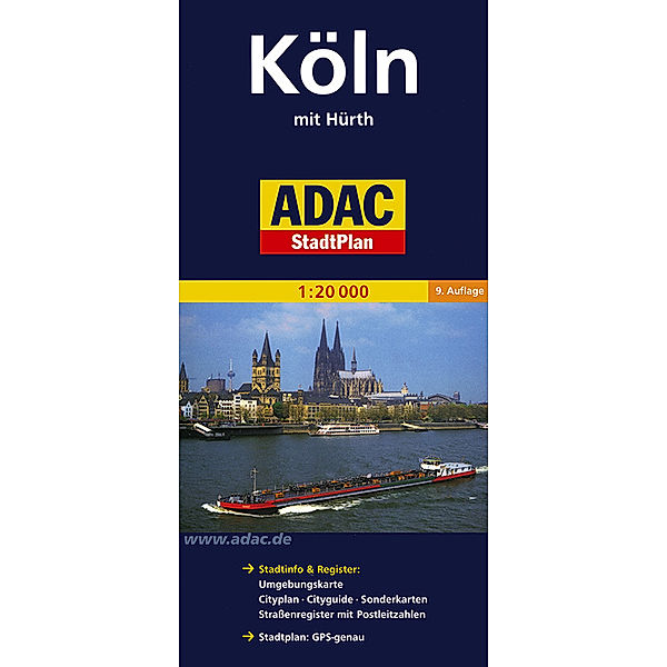 ADAC StadtPlan Köln mit Hürth