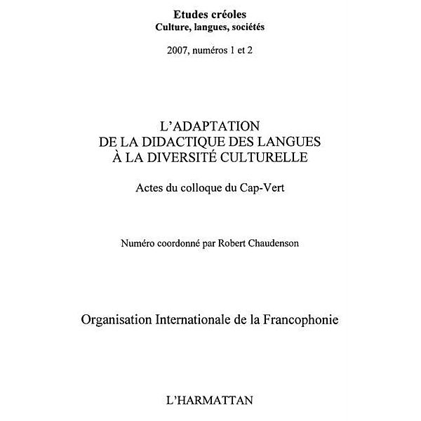 Adaptation de la didactique des langues a la diversite cultu / Hors-collection, Roselyne