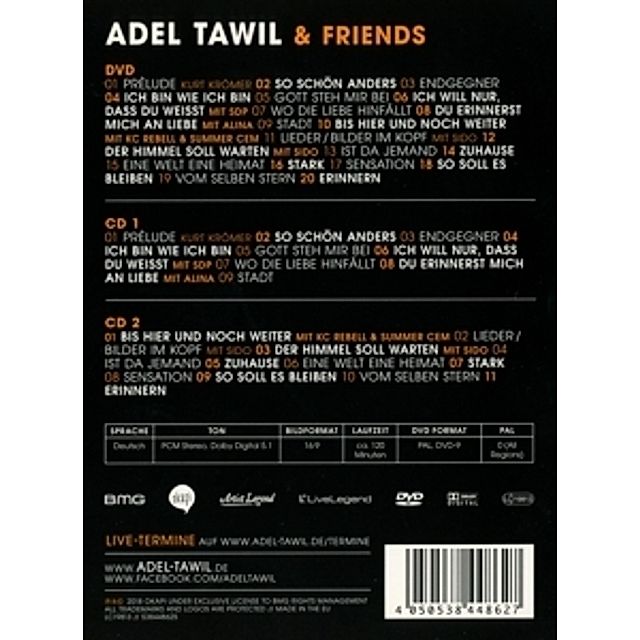 Adel Tawil & Friends: Live aus der Wuhlheide Berlin 2 CDs + DVD von Adel  Tawil | Weltbild.at