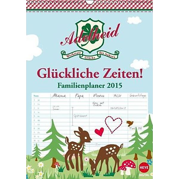 Adelheid Familienplaner (Wandkalender 2015 DIN A3 hoch), Adelheid