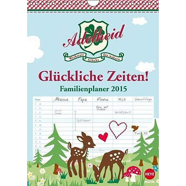 Adelheid Familienplaner (Wandkalender 2015 DIN A4 hoch), Adelheid