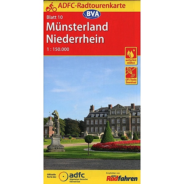 ADFC-Radtourenkarte 10 Münsterland, Niederrhein