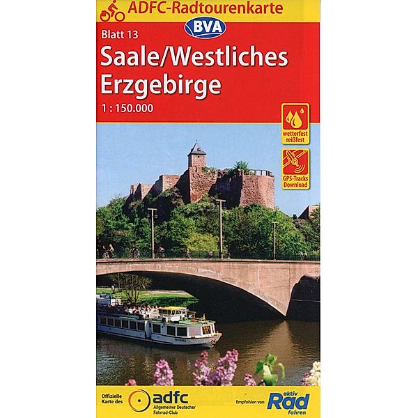 ADFC-Radtourenkarte 13 Saale /Westliches Erzgebirge 1:150.000, reiß- und wetterfest, GPS-Tracks Download