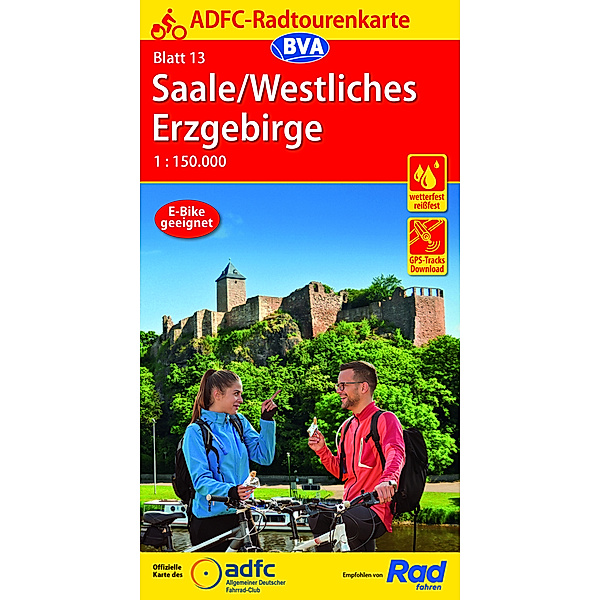 ADFC-Radtourenkarte 13 Saale /Westliches Erzgebirge 1:150.000, reiss- und wetterfest, GPS-Tracks Download