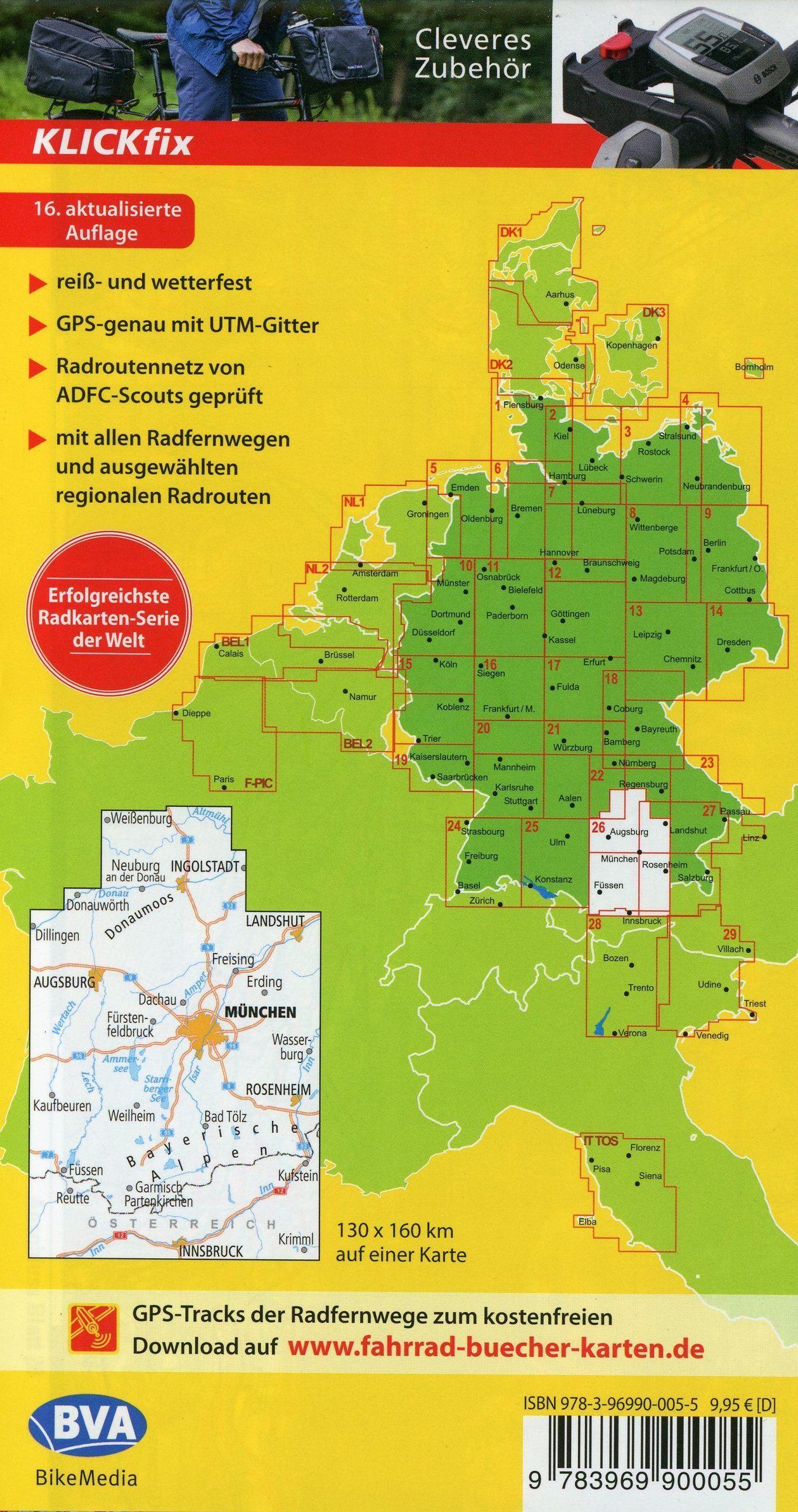 ADFC-Radtourenkarte 26 Oberbayern West München 1:150.000, reiß- und  wetterfest, GPS-Tracks Download Buch versandkostenfrei bei Weltbild.de  bestellen