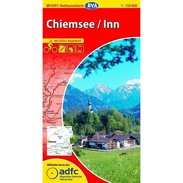 ADFC-Radtourenkarte 27 Chiemsee / Inn 1:150.000, reiß- und wetterfest, GPS-Tracks Download