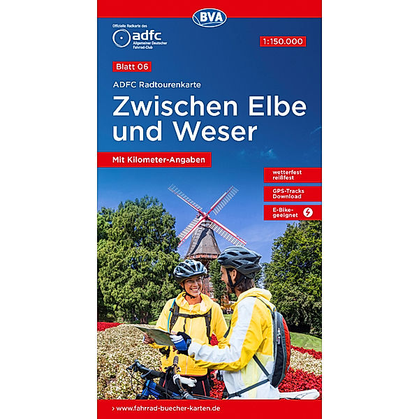 ADFC-Radtourenkarte 6 Zwischen Elbe und Weser 1:150.000, reiß- und wetterfest, GPS-Tracks Download