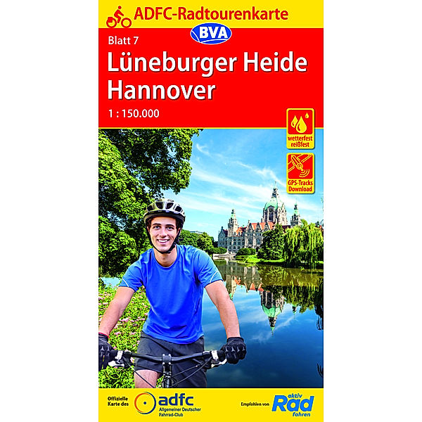 ADFC-Radtourenkarte 7 Lüneburger Heide /Hannover 1:150.000, reiß- und wetterfest, GPS-Tracks Download