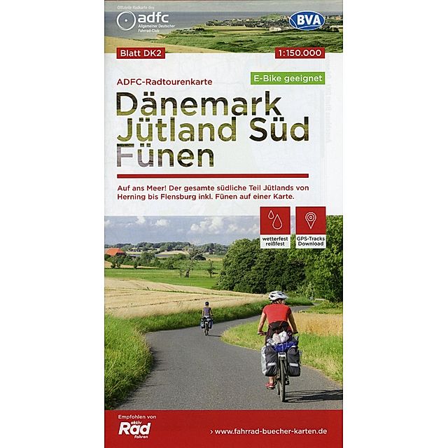 ADFC-Radtourenkarte Dänemark Jütland Süd Fünen, 1:150.000, reiß- und  wetterfest, GPS-Tracks Download, E-Bike geeignet Buch versandkostenfrei bei  Weltbild.at bestellen