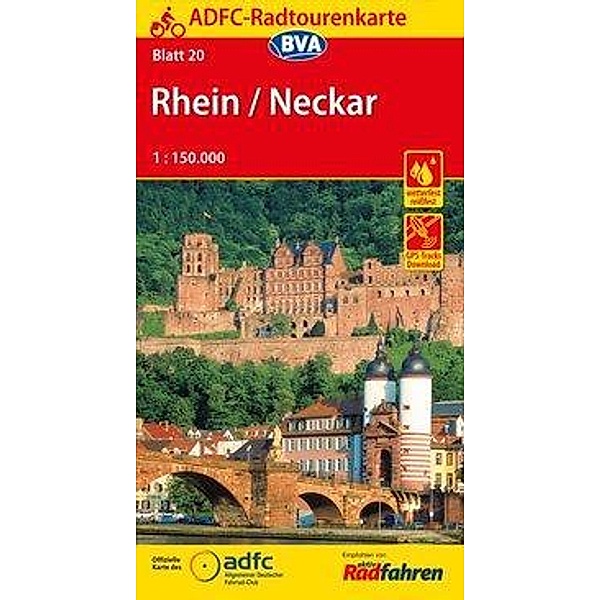 ADFC-Radtourenkarte Rhein/Neckar