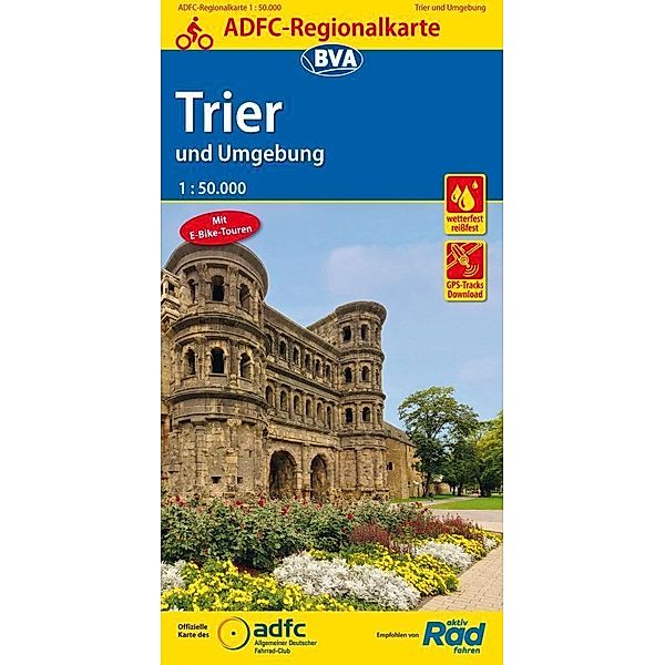 ADFC-Regionalkarte 1:50.000 / ADFC-Regionalkarte Trier und Umgebung, 1:50.000, mit Tagestourenvorschlägen, reiß- und wetterfest, E-Bike-geeignet, GPS-Tracks Download