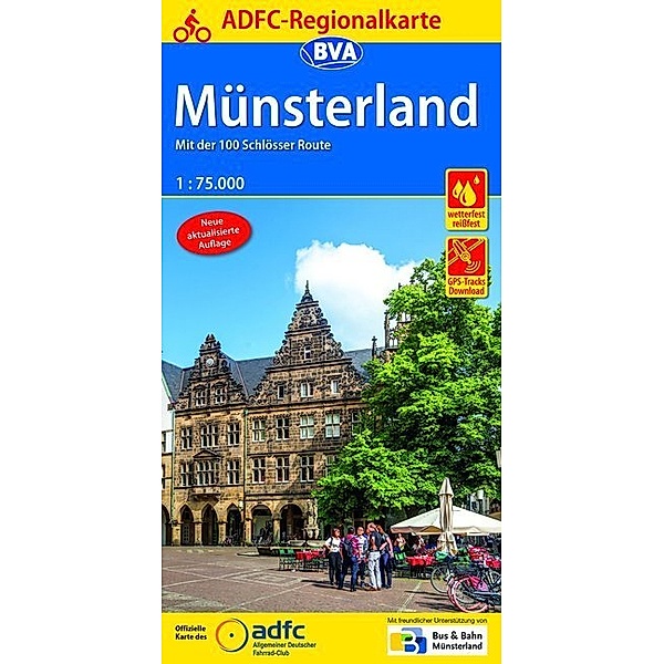 ADFC-Regionalkarte / ADFC-Regionalkarte Münsterland mit Tagestouren-Vorschlägen