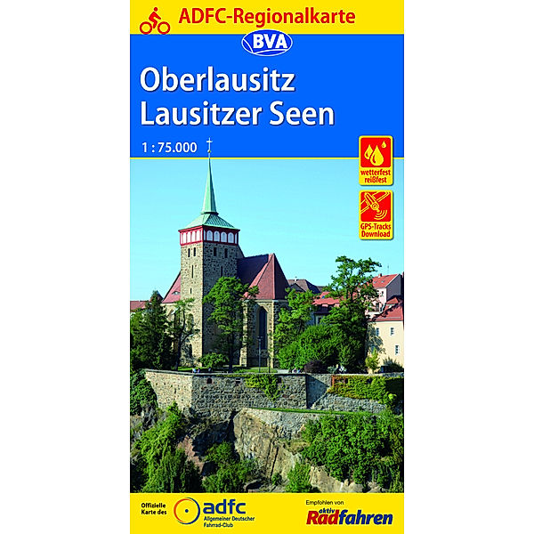 ADFC-Regionalkarte / ADFC-Regionalkarte Oberlausitz - Lausitzer Seen, 1:75.000, mit Tagestourenvorschlägen, reiß- und wetterfest, E-Bike-geeignet, GPS-Tracks Download