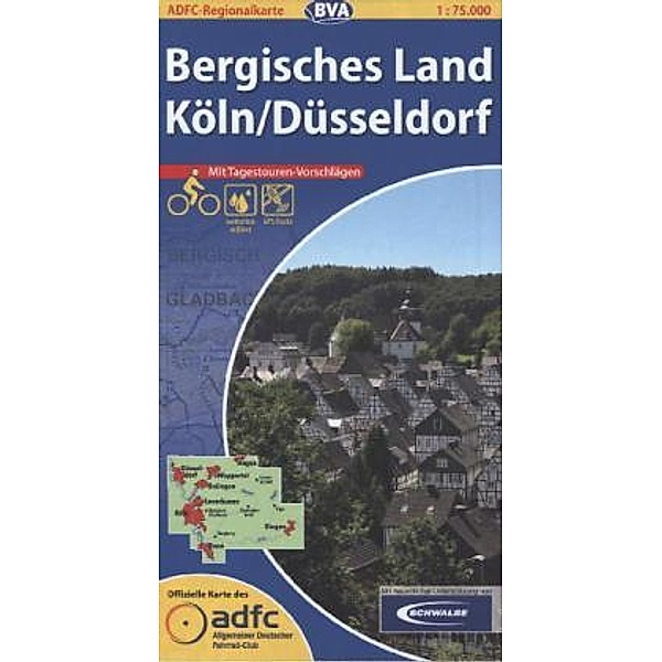 ADFC Regionalkarte Bergisches Land, Köln, Düsseldorf