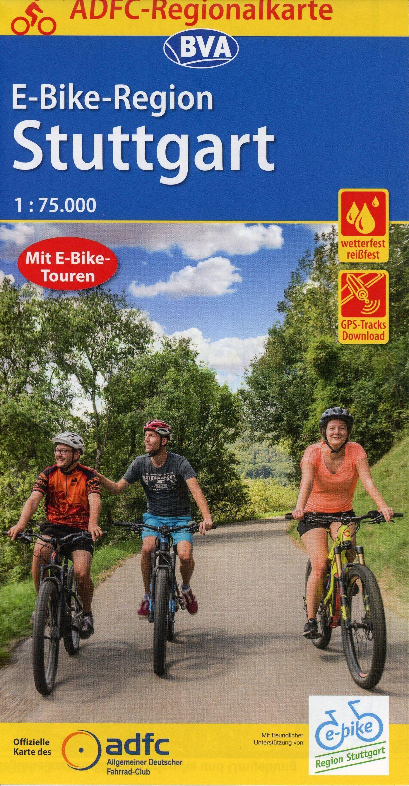 ADFC-Regionalkarte E-Bike-Region Stuttgart, 1:75.000, reiß- und wetterfest,  mit GPS-Track Download Buch versandkostenfrei bei Weltbild.de bestellen