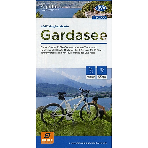 ADFC-Regionalkarte Gardasee, 1:50.000, reiß- und wetterfest, GPS-Tracks Download
