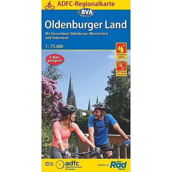 ADFC-Regionalkarte Oldenburger Land mit Tagestouren-Vorschlägen