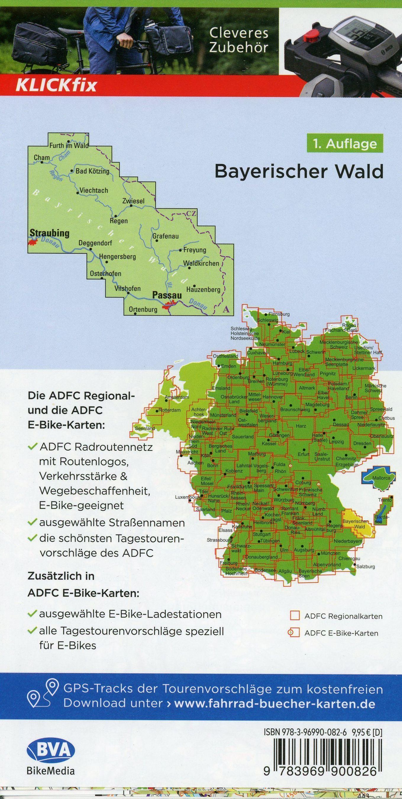 ADFC-Regionalkarte Traumhafte E-Bike-Touren im Bayerischen Wald, 1:75.000,  mit Tagestourenvorschlägen, reiß- und wetterf Buch versandkostenfrei bei  Weltbild.at bestellen