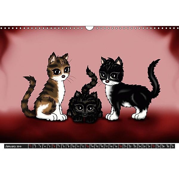 adorable Cats (Wall Calendar 2019 DIN A3 Landscape), Petra Haberhauer