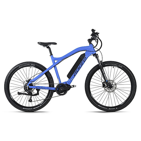 Adore Alu E-Mountainbike Hardtail 27,5'' Adore Xpose Blau Mittelmotor 36 V/14 Ah Li-Ion-Akku 9-Gang blau