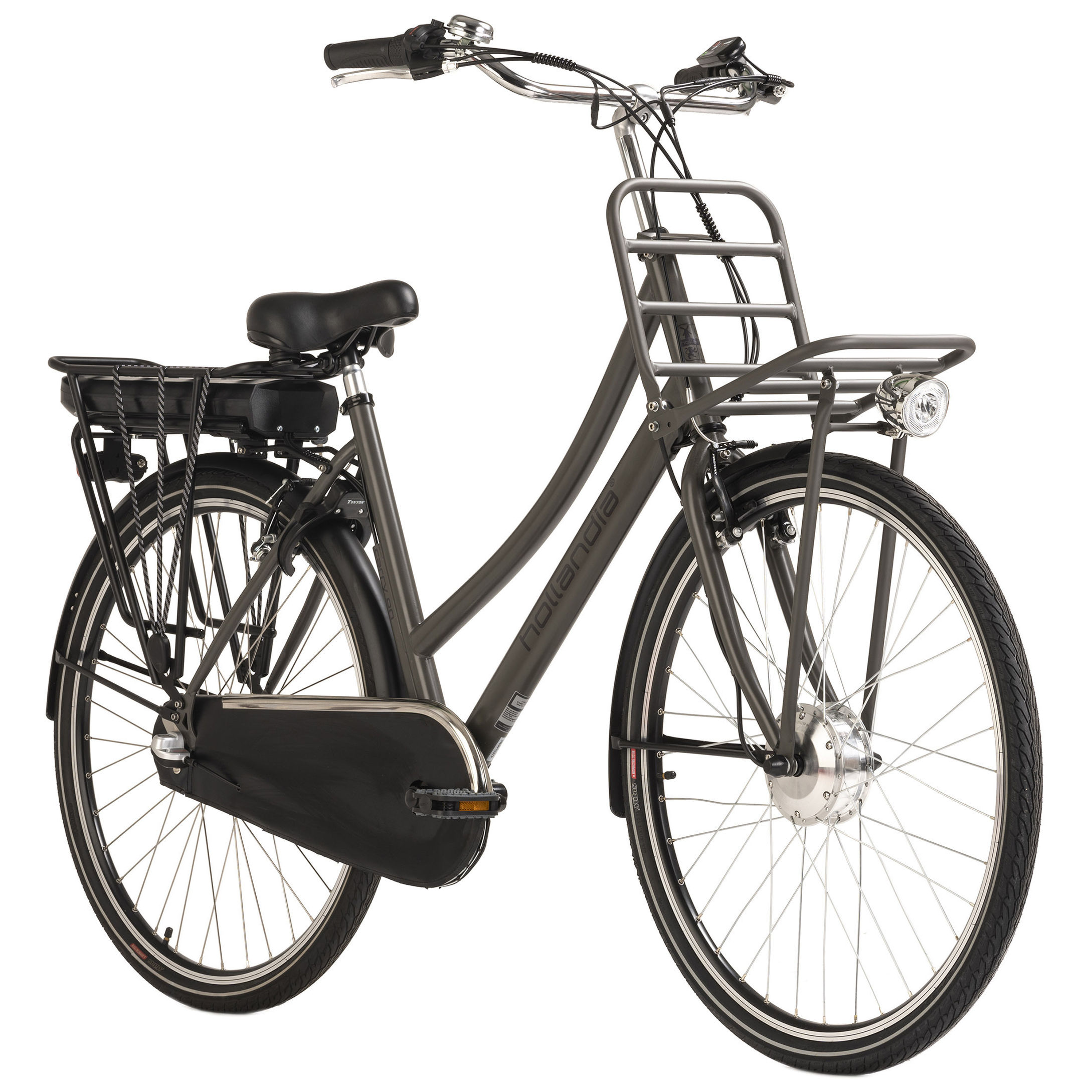 Adore E-Citybike Damen Hollandia Carry on 28'' E-Bike 3 Gänge Farbe: grau,  Größe: 54 cm | Weltbild.de