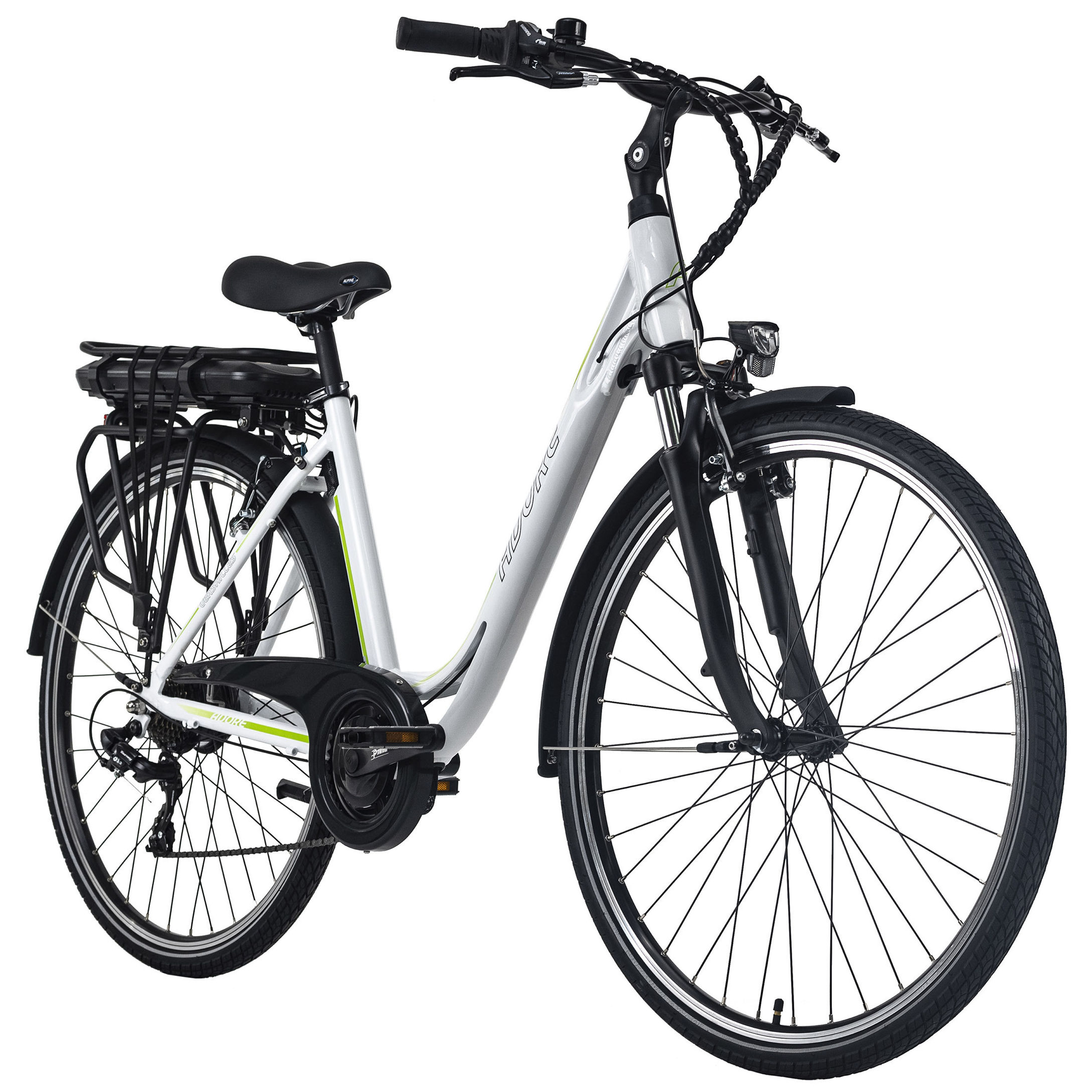 Adore Pedelec E-Bike Cityfahrrad 28'' Adore Versailles weiß-grün weiß |  Weltbild.de