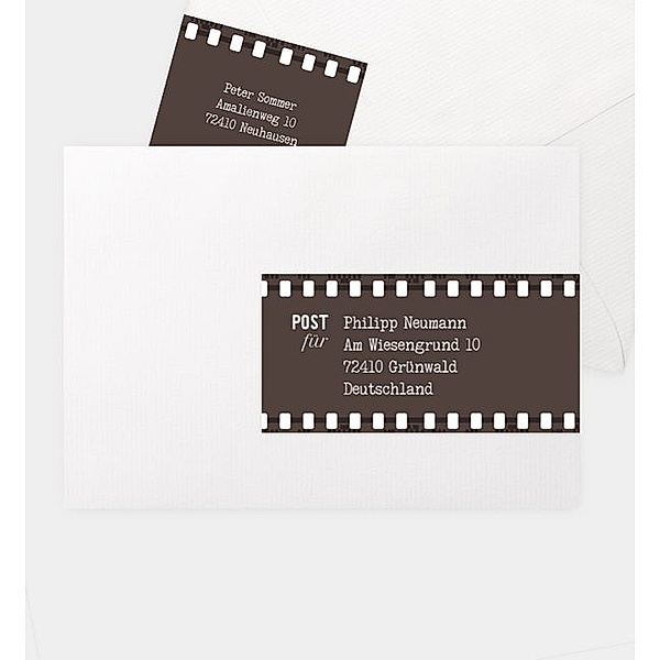 Adressaufkleber Filmklassiker, Kombi-Adressaufkleber (160 x 50mm)