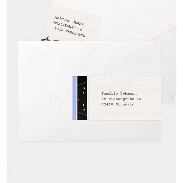 Adressaufkleber Kassette, Kombi-Adressaufkleber (160 x 50mm)