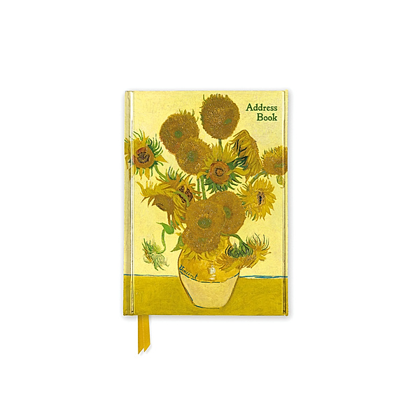 Adressbuch DIN A5: Vincent van Gogh, Sonnenblumen, Flame Tree Publishing