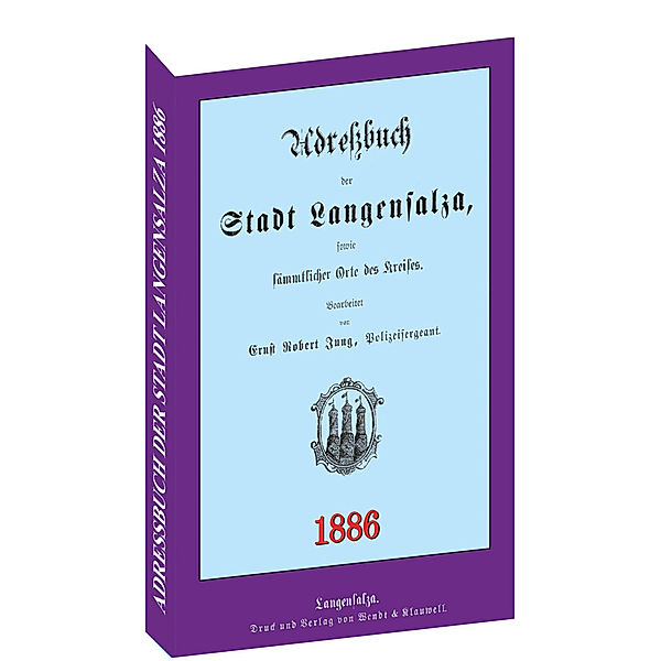 Adreßbuch / Einwohnerbuch der Stadt Langensalza 1886