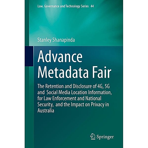 Advance Metadata Fair / Law, Governance and Technology Series Bd.44, Stanley Shanapinda