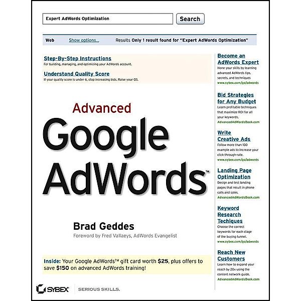 Advanced Google AdWords, Brad Geddes