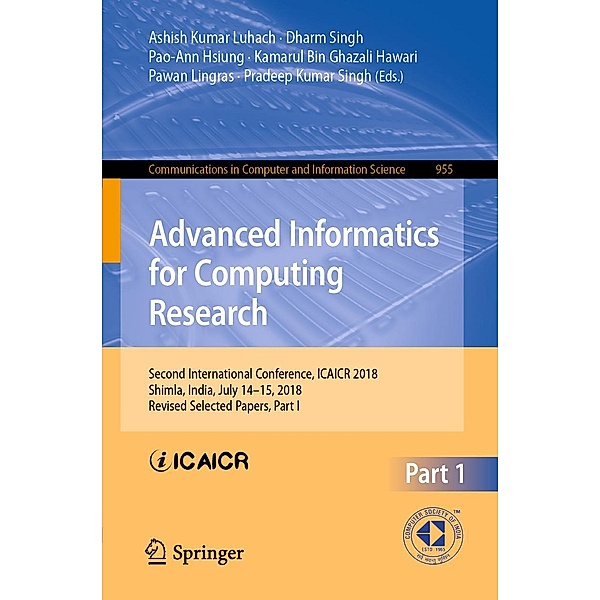 Advanced Informatics for Computing Research / Communications in Computer and Information Science Bd.955