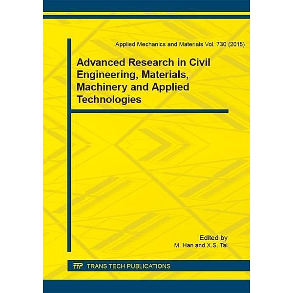 Advanced Research in Civil Engineering, Materials, Machinery and Applied Technologies