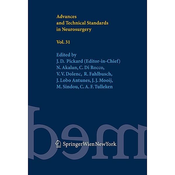 Advances and Technical Standards in Neurosurgery, Vol. 31 / Advances and Technical Standards in Neurosurgery Bd.31