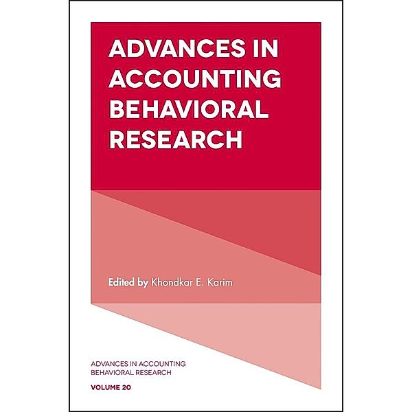 Advances in Accounting Behavioral Research