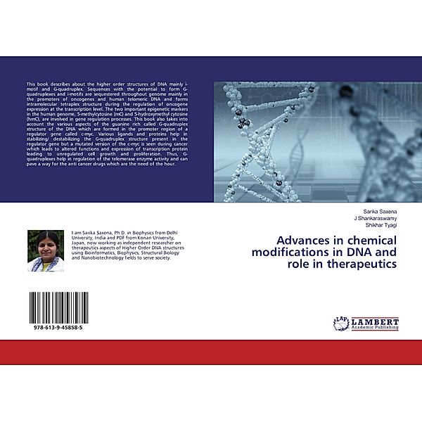 Advances in chemical modifications in DNA and role in therapeutics, Sarika Saxena, J Shankaraswamy, Shikhar Tyagi