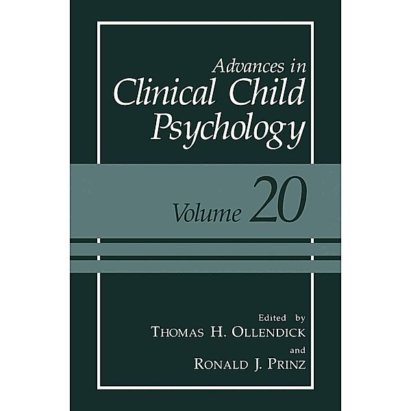 Advances in Clinical Child Psychology / Advances in Clinical Child Psychology Bd.20