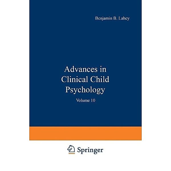 Advances in Clinical Child Psychology / Advances in Clinical Child Psychology Bd.10