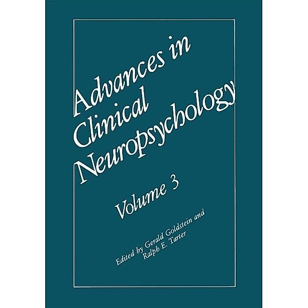 Advances in Clinical Neuropsychology / Advances in Clinical Neuropsychology Bd.3