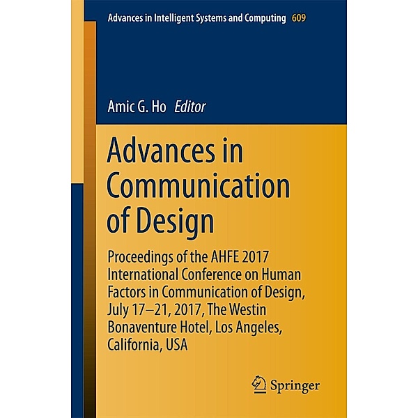 Advances in Communication of Design / Advances in Intelligent Systems and Computing Bd.609