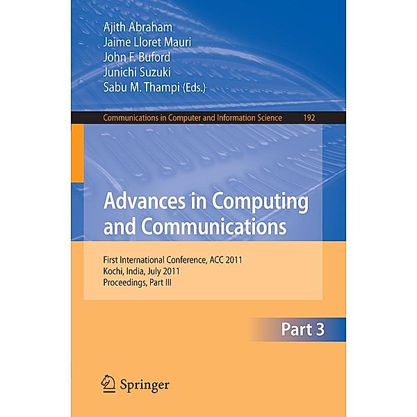 Advances in Computing and Communications, Part III / Communications in Computer and Information Science Bd.192